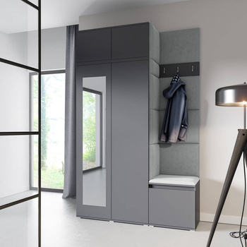 Garderobe ZARA  aus Trinity 14, Stoff, graphit