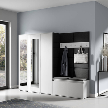 Kleiderschrank MORGAN, Stoff trinity 16,weiß