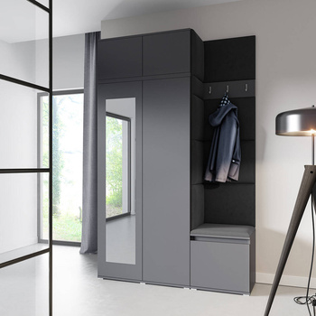 Garderobe ZARA  aus Trinity 16, Stoff, graphit