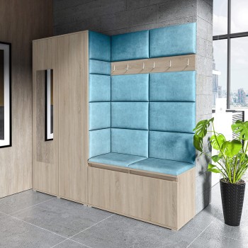 Kleiderschrank CLEO in Stoff Trinity 13, Eiche Sonoma