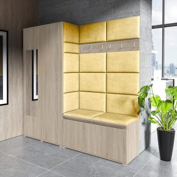 Kleiderschrank CLEO in Stoff Trinity 18, Eiche Sonoma
