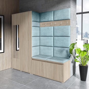 Kleiderschrank CLEO in Stoff Trinity 22, Eiche Sonoma
