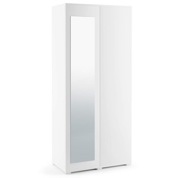 Garderobe 90 cm mit Spiegel, weiß