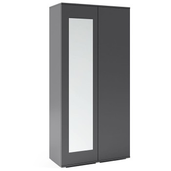 Garderobe 90 cm mit Spiegel, graphit