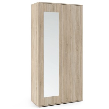Garderobe 90 cm mit Spiegel, Eiche sonoma