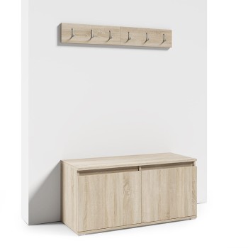 Schuhschrank 100 cm, Eiche Sonoma