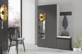 Garderobe HARRY aus Trinity 1 Stoff, graphit