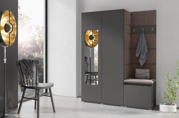 Garderobe HARRY aus Trinity 6 Stoff, graphit