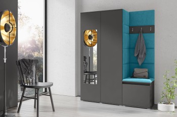 Garderobe HARRY aus Trinity 13 Stoff, graphit