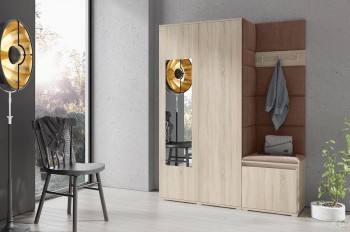 Kleiderschrank HARRY in Stoff Trinity 7, Eiche Sonoma