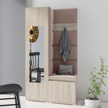 IGA-Garderobe aus Trinity 5-Stoff, Sonoma-Eiche