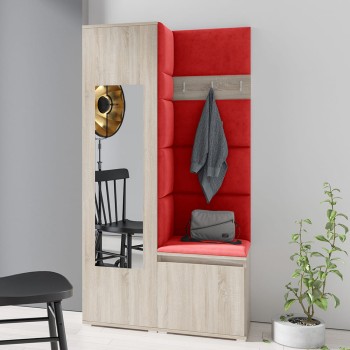 IGA-Garderobe aus Trinity 9-Stoff, Sonoma-Eiche