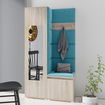 IGA-Garderobe aus Trinity 13-Stoff, Sonoma-Eiche