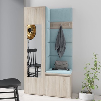 IGA-Garderobe aus Trinity 22-Stoff, Sonoma-Eiche