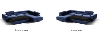 Ecksofa AVESTA L-förmige verstellbare Kopfstützen Sawana 21/weiß eco