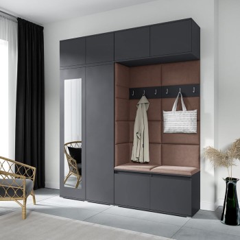 Garderobe NIKOLA aus Trinity 08 Stoff, graphit