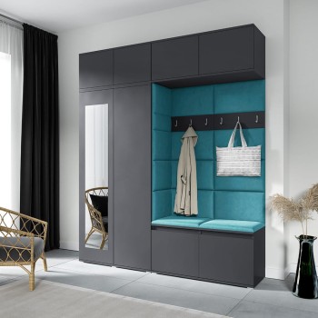 Garderobe NIKOLA aus Trinity 13 Stoff, graphit