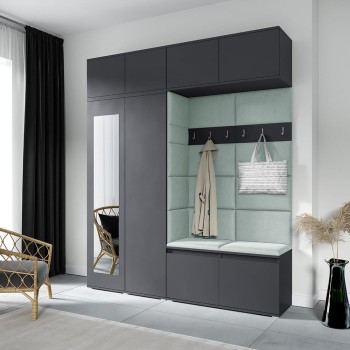Garderobe NIKOLA aus Trinity 21 Stoff, graphit