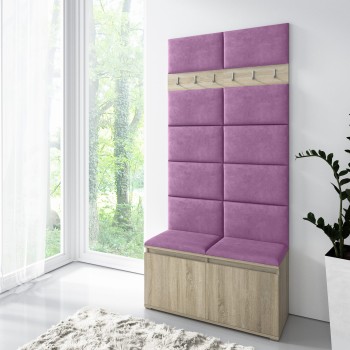 LUKA Kleiderschrank in Stoff Trinity 11, Eiche Sonoma