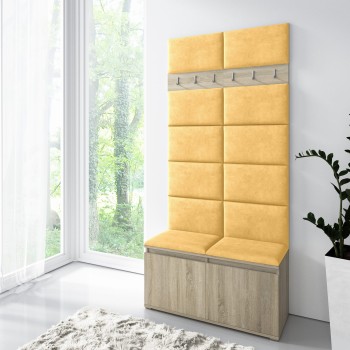 LUKA Kleiderschrank in Stoff Trinity 18, Eiche Sonoma