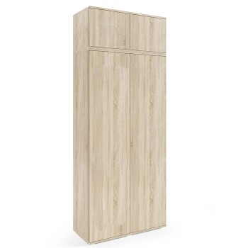 Kleiderschrank 90 cm mit Verlängerung, ohne Spiegel, sonoma