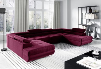 Schlafsofa Akita in U-Form Monolith 69