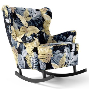 Skandinavischer ROSS Schaukelstuhl mit Blättern m126