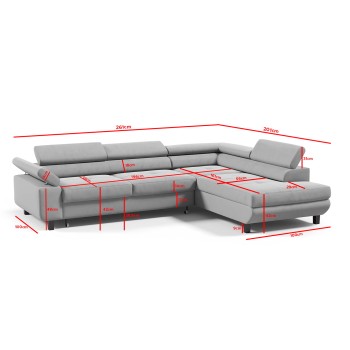 Großes Ecksofa Olo großes verstellbare Kopfstützen Fresh 37