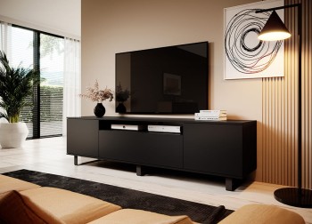 Masimo RTV Schrank 200 cm Loft Matte schwarz für TV