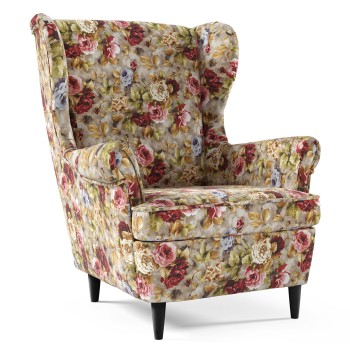 Sessel uszak Coral WM 25 Fütterung Blumen Beine schwarz