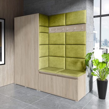 Garderobe CLEO ohne Spiegel in Trinity 12 Stoff, Eiche sonoma