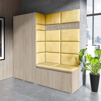 Garderobe CLEO ohne Spiegel in Trinity 18 Stoff, Eiche sonoma