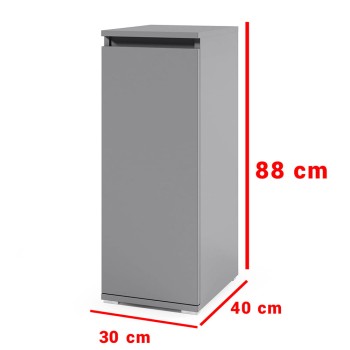 1-türige Kommode 30 cm, Eiche artisan/schwarz