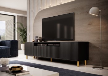 Capri Premium RTV 200 Kommode schwarz Lattenrost geführt Stangen