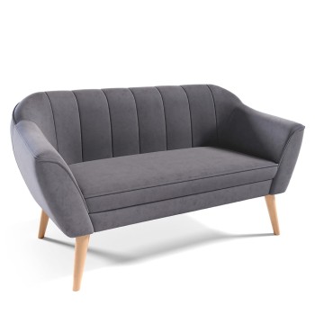 Samt Sofa FENDI II vertikale Naht Velutto 18