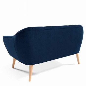 FENDI II Zweisitzer-Sofa mit vertikalen Nähten Velutto 25