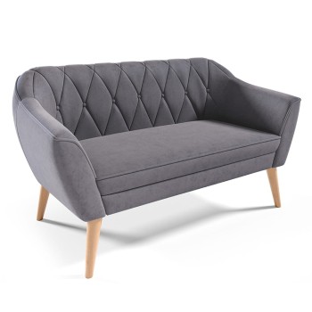 WENECJA II Zweisitzer-Sofa im skandinavischen Stil Velutto 18