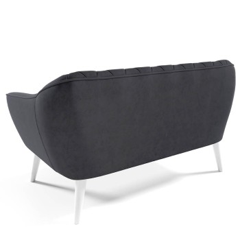 WENECJA II Sofa im skandinavischen Stil in Graphit Velutto 19