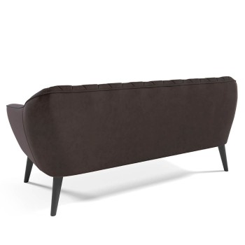 WENECJA III gestepptes Velours-Sofa Velutto 06