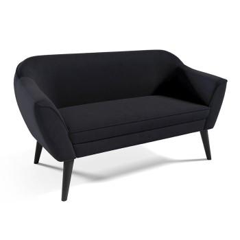 KOKO II Samt-Sofa in schwarz Velutto 20