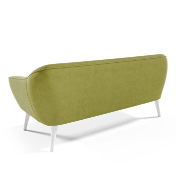 Sofa KOKO III aus olivfarbenem Samt Velutto 09