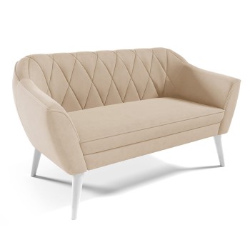 Sofa RUBY II abgesteppt beige Velutto 02