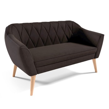 Sofa RUBY II Samt mit Steppung Velutto 06