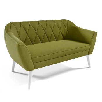 Sofa RUBY II aus olivfarbenem Samt Velutto 09