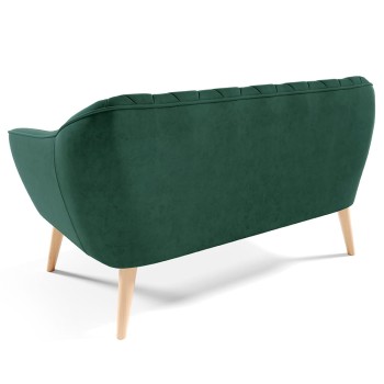 RUBY II Velourssofa flaschengrün Velutto 10