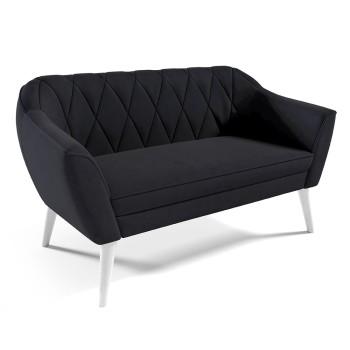 RUBY II Samtsofa in schwarz Velutto 20