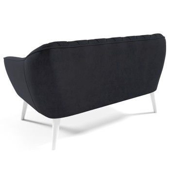 RUBY II Samtsofa in schwarz Velutto 20