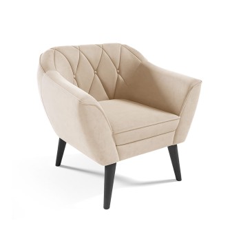 WENECJA Sessel gesteppt beige Velutto 02