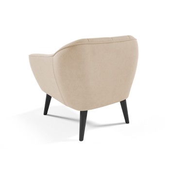 FENDI Sessel im skandinavischen Stil, beige, Velutto 02