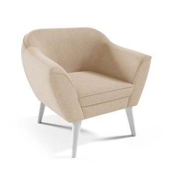 KOKO Sessel im skandinavischen Stil, beige, Velutto 02